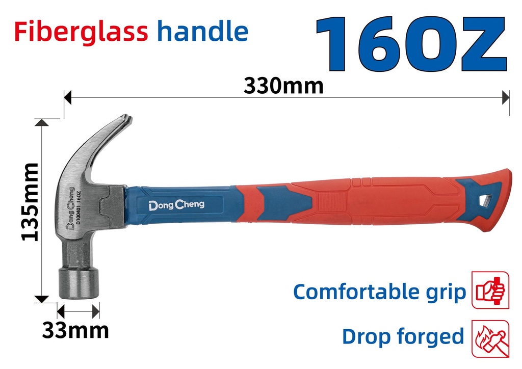 [D100401] Claw Hammer 16oz
