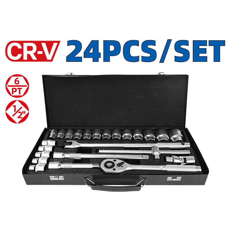 [D033924] 24 Pcs 1/2" Socket Set